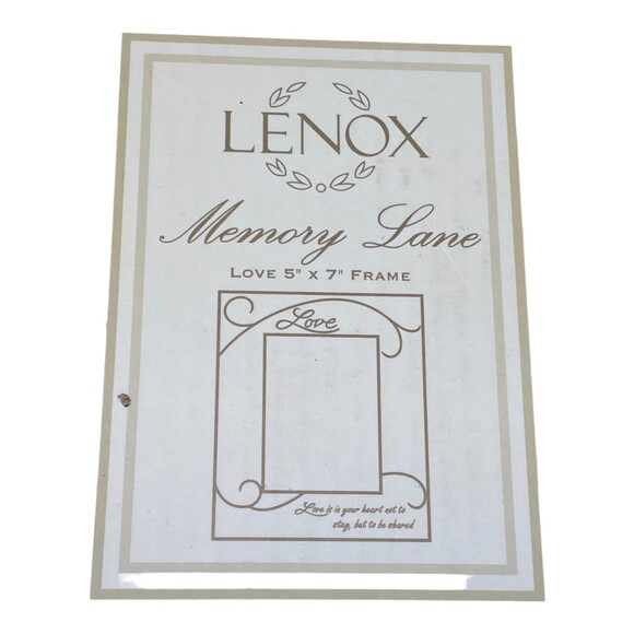 LENOX Memory Lane Love 5"x 7" Photo frame Silver-tone New Old Stock - Picture 7 of 9